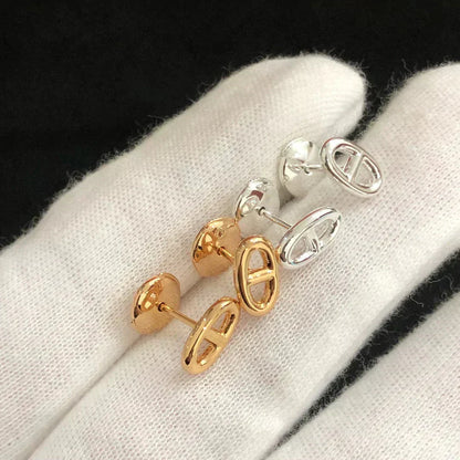 [Renovia Jewelry]CHAINE SMALL EARRINGS GOLD AND SILVER