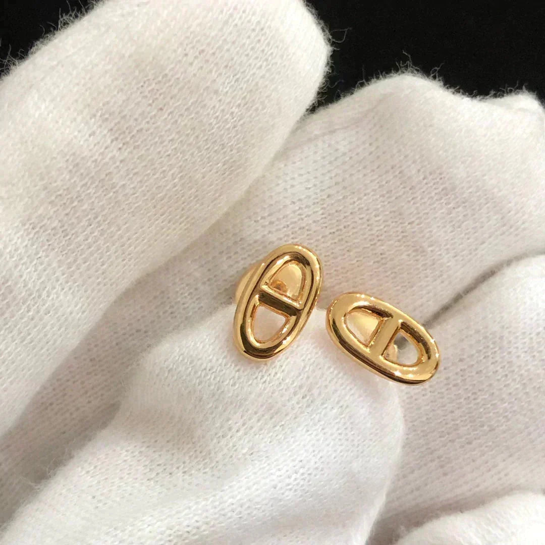 [Renovia Jewelry]CHAINE SMALL EARRINGS GOLD AND SILVER