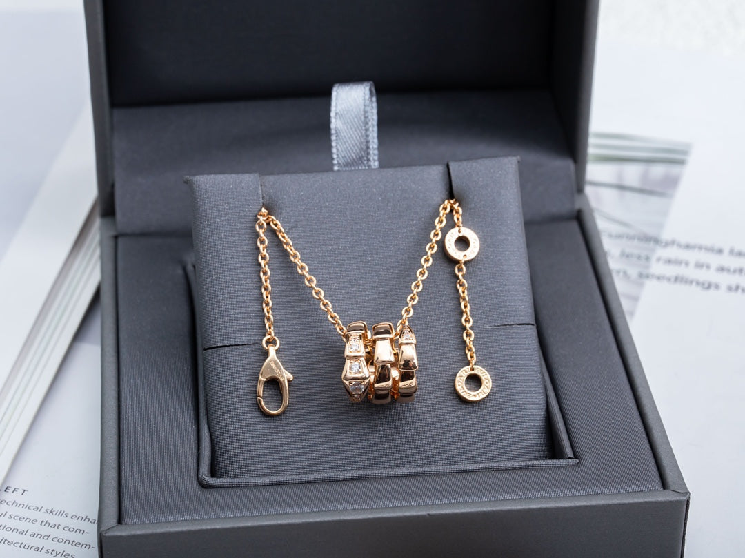 [Renovia Jewelry]SERPENTI PINK GOLD NECKLACE DIAMOND