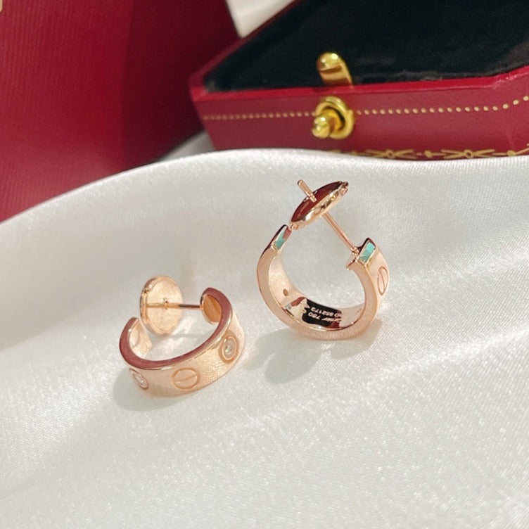 [Renovia Jewelry]LOVE EARRINGS 5.7MM 2 DIAMONDS
