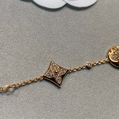 [Renovia Jewelry]STAR AND SUN 4 MOTIFS GOLD DIAMONDS BRACELET
