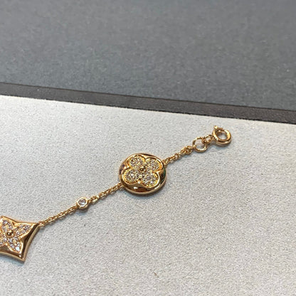 [Renovia Jewelry]STAR AND SUN 4 MOTIFS GOLD DIAMONDS BRACELET