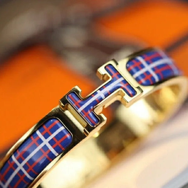 [Renovia Jewelry]H TARTAN BRACELET 12MM
