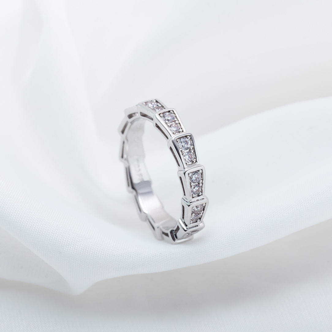 [Renovia Jewelry]SERPENTI RING SILVER DIAMOND PAVED 3MM