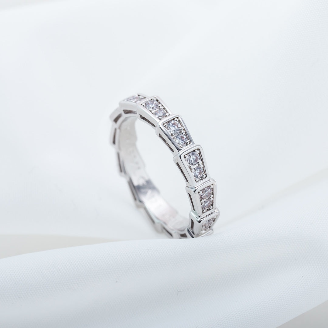 [Renovia Jewelry]SERPENTI RING SILVER DIAMOND PAVED 3MM