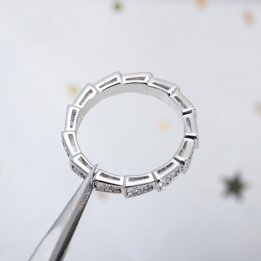 [Renovia Jewelry]SERPENTI RING SILVER DIAMOND PAVED 3MM