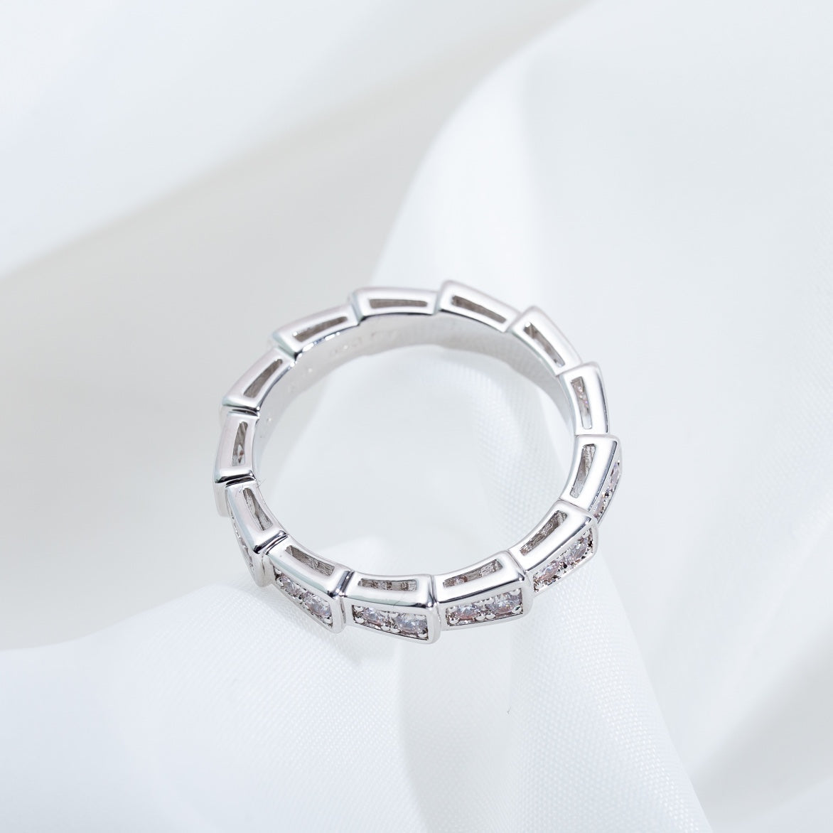 [Renovia Jewelry]SERPENTI RING SILVER DIAMOND PAVED 3MM