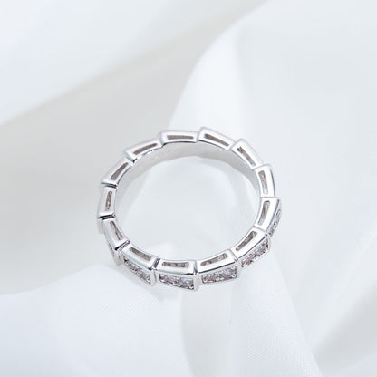 [Renovia Jewelry]SERPENTI RING SILVER DIAMOND PAVED 3MM