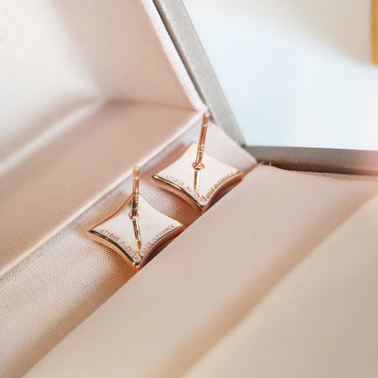 [Renovia Jewelry]STAR MOP PINK GOLD EARRINGS
