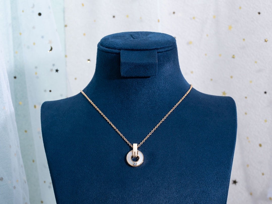 [Renovia Jewelry]GARI NECKLACE PINK GOLD MOP
