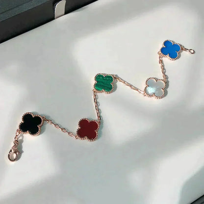 [Renovia Jewelry]CLOVER 5 MOTIFS MULTICOLOR BRACELET