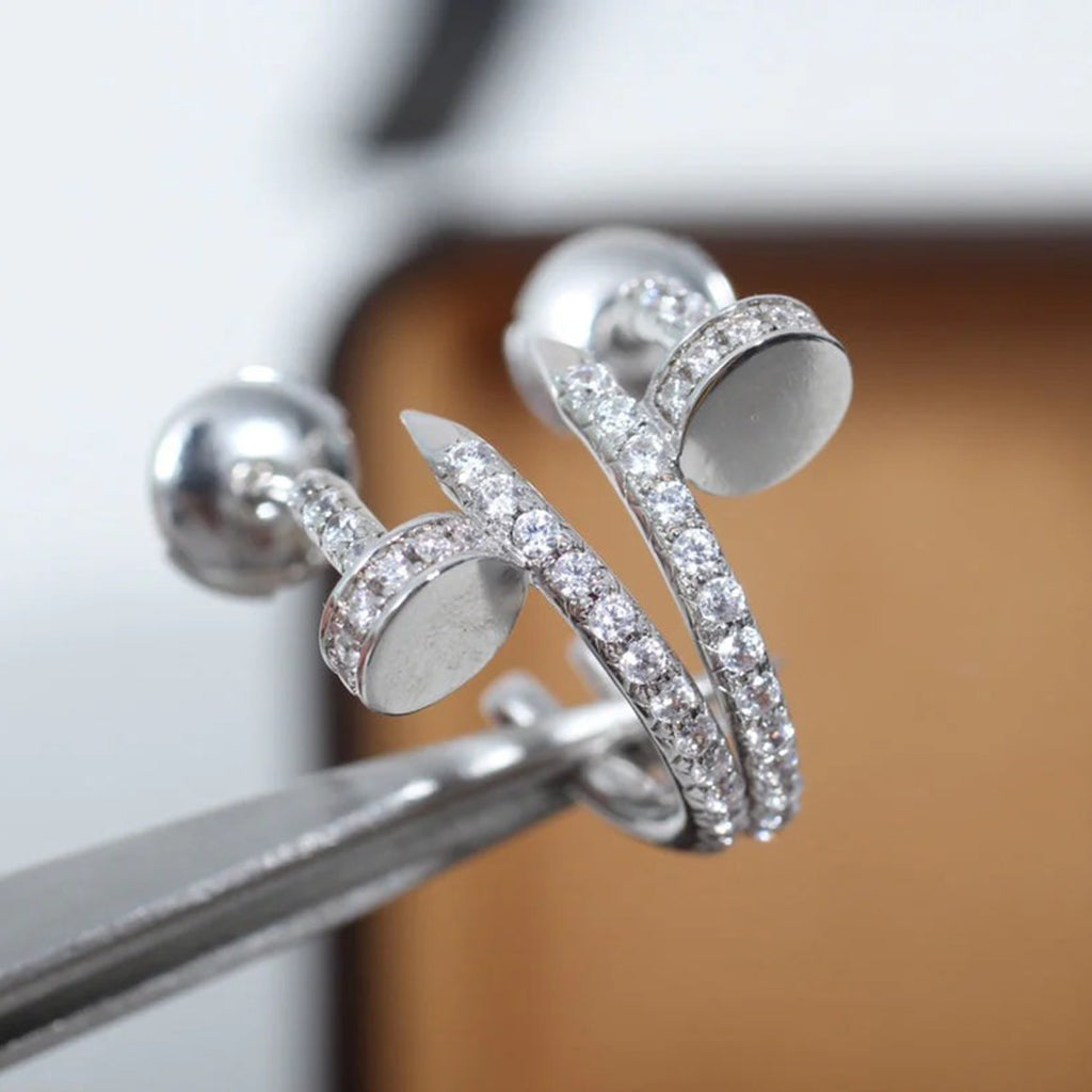 [Renovia Jewelry]JUSTE FULL DIAMOND SMALL EARRINGS