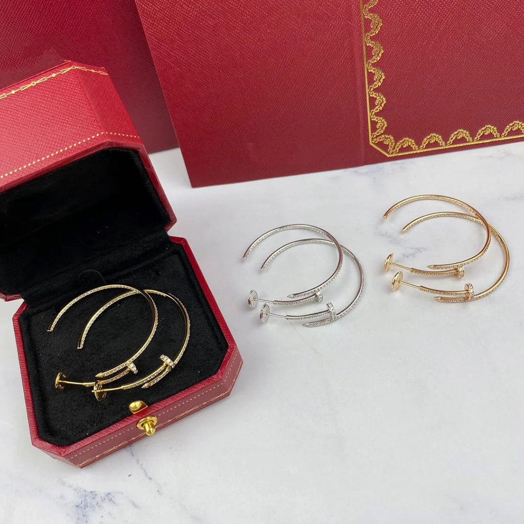[Renovia Jewelry]JUSTE FULL DIAMOND LARGE EARRINGS
