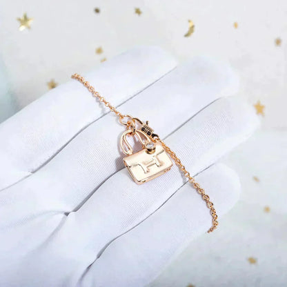 [Renovia Jewelry]AMULETTE PEDANT ROSE GOLD NECKLACE