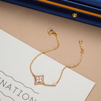 [Renovia Jewelry]STAR 1 DIAMOND PINK GOLD BRACELET