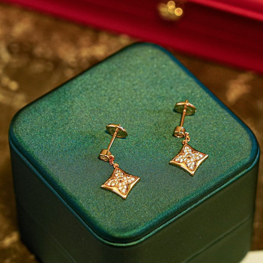[Renovia Jewelry]STAR DIAMONDS EARRINGS GOLD