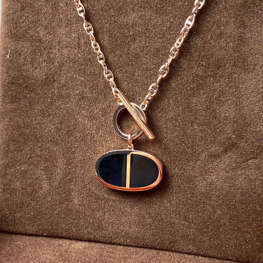 [Renovia Jewelry]CHAINE VERSO BLACK CERAMIC NECKLACE