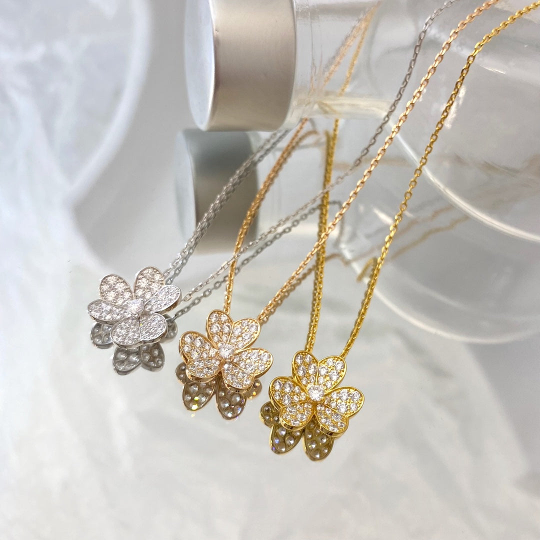 [Renovia Jewelry]FLOWER DIAMOND NECKLACE