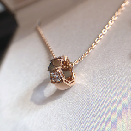 [Renovia Jewelry]SERPENTI PEDANT DIAMOND PINK GOLD NECKLACE