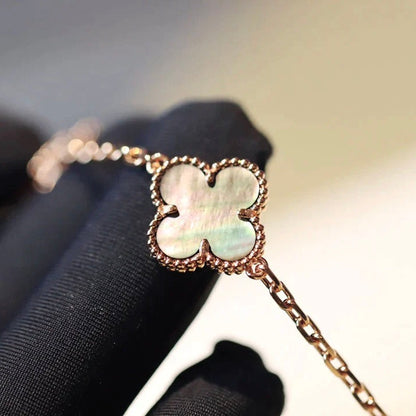 [Renovia Jewelry]CLOVER 20 MOTIFS DARK MOP DIAMOND  NECKLACE