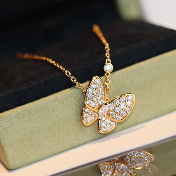[Renovia Jewelry]BUTTERFLY DIAMOND NECKLACE