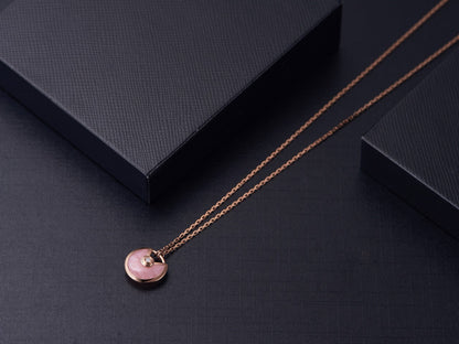 [Renovia Jewelry]AMULETTE ROSE GOLD PINK MOP NECKLACE