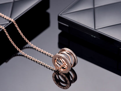 [Renovia Jewelry]ZERO 1 PINK GOLD DIAMOND OPEN NECKLACE