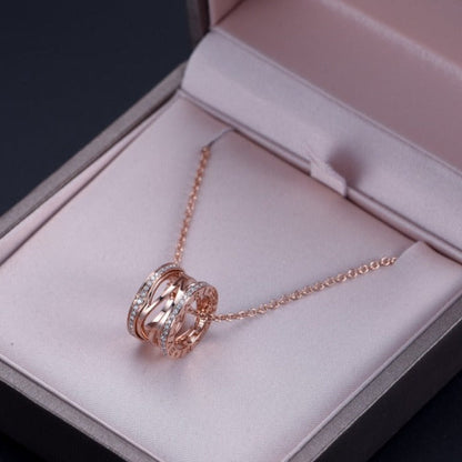 [Renovia Jewelry]ZERO 1 PINK GOLD DIAMOND OPEN NECKLACE