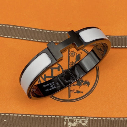 [Renovia Jewelry]H BRACELET 12MM BLACK WHITE CERAMIC