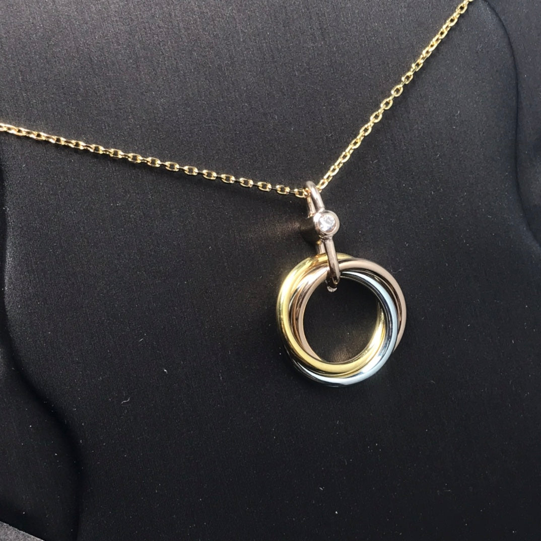 [Renovia Jewelry]TRINITY  NECKLACE 1 DIAMOND
