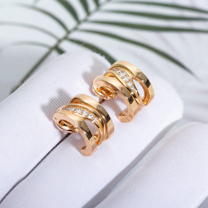 [Renovia Jewelry]ZERO 1 PINK GOLD DIAMONDS EARRINGS