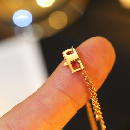 [Renovia Jewelry]STAR AND SUN DIAMOND PINK GOLD NECKLACE
