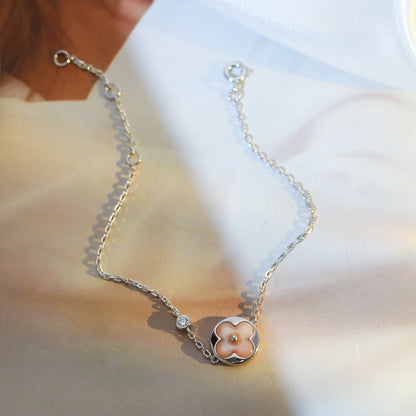 [Renovia Jewelry]SUN MOTIF PINK MOP SILVER BRACELET