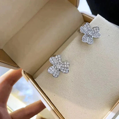 [Renovia Jewelry]CLOVER COMOS DIAMOND EARRINGS SILVER