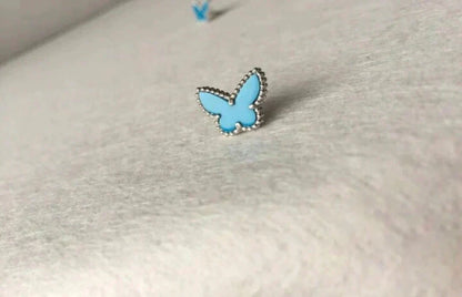 [Renovia Jewelry]BUTTERFLY TURQUOISE EARRINGS SILVER
