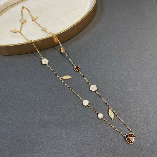 [Renovia Jewelry]LUCKY SPRING 15 MOTIFS GOLD NECKLACE