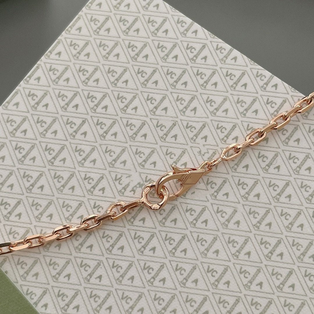 [Renovia Jewelry]LUCKY SPRING 15 MOTIFS ROSE GOLD NECKLACE