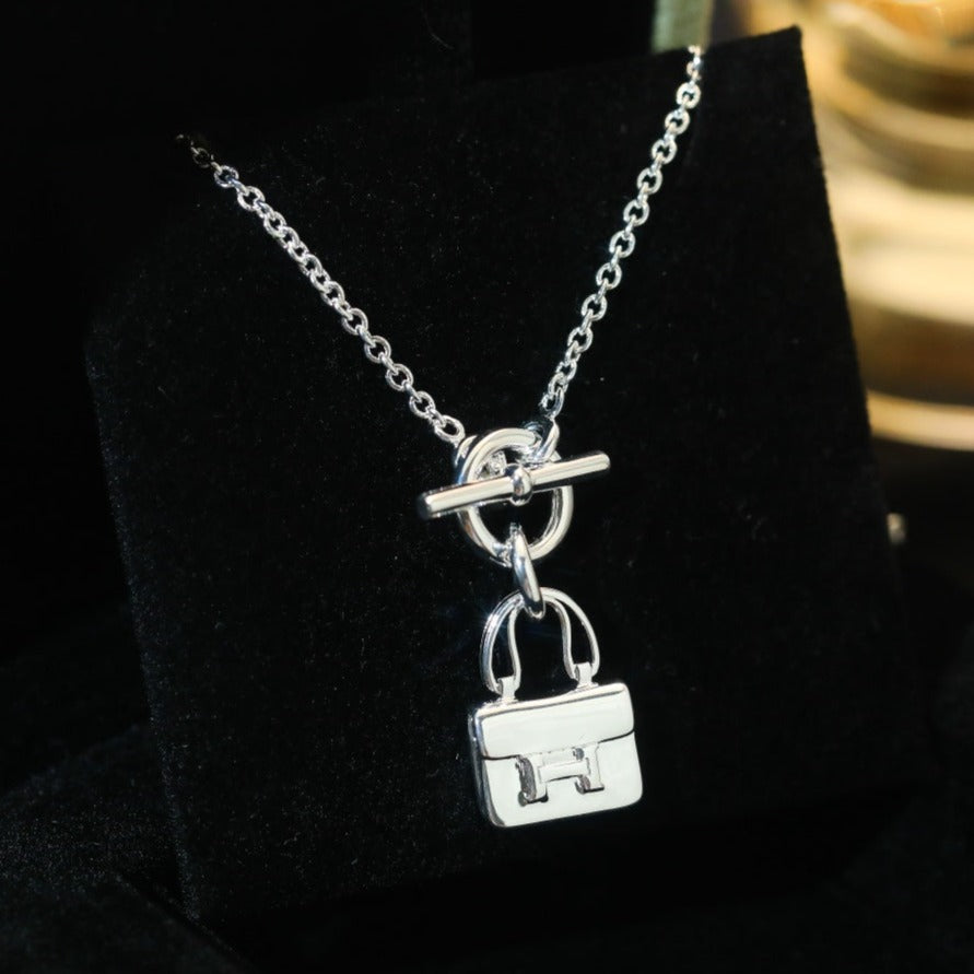 [Renovia Jewelry]POP H PEDANT SILVER NECKLACE
