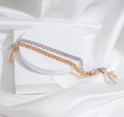 [Renovia Jewelry]KELLY CHAIN SILVER DIAMOND BRACELET