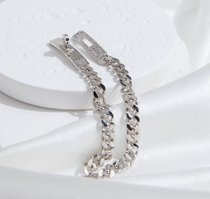 [Renovia Jewelry]KELLY CHAIN SILVER DIAMOND BRACELET