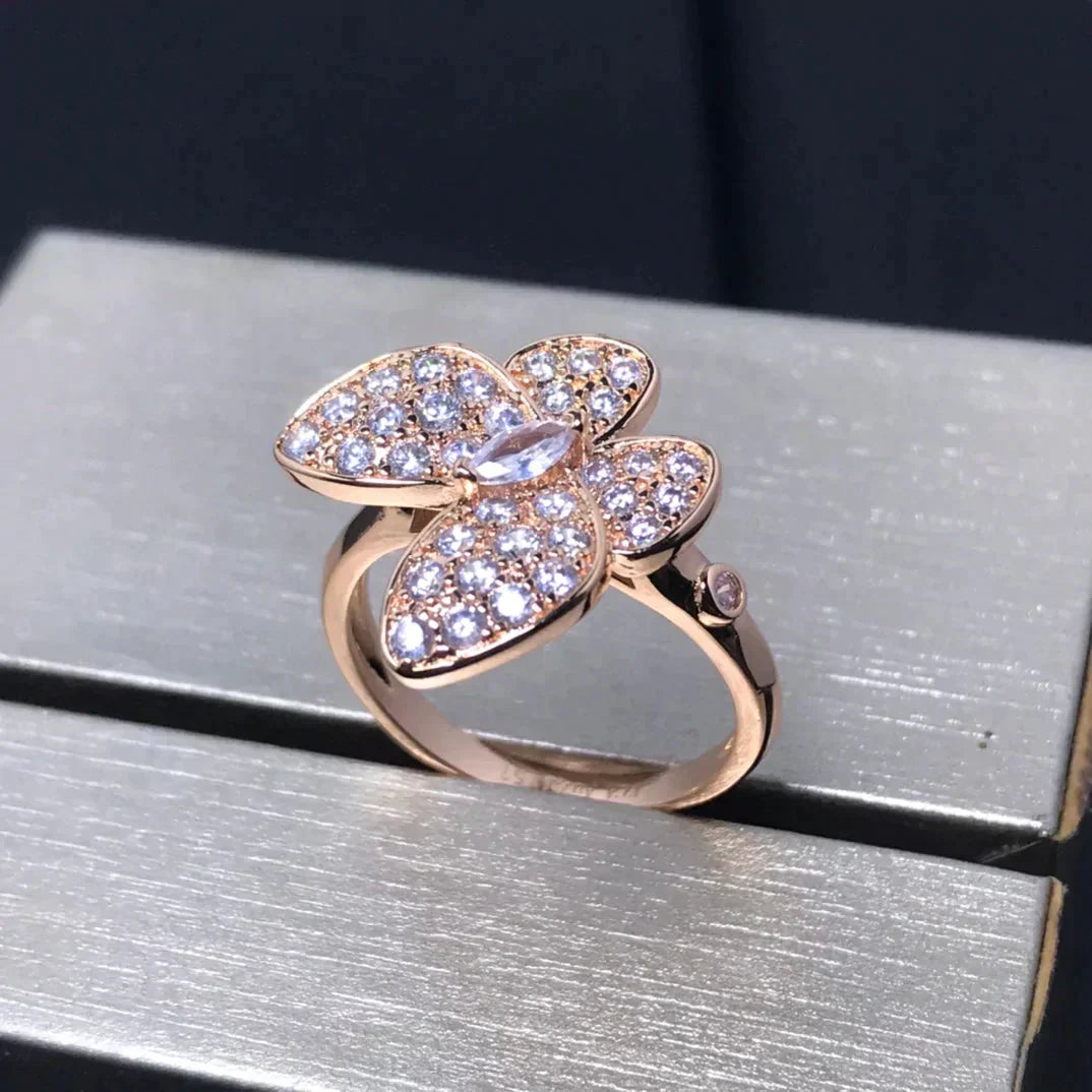 [Renovia Jewelry]BUTTERFLY PINK GOLD DIAMOND RING