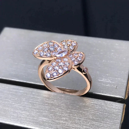 [Renovia Jewelry]BUTTERFLY PINK GOLD DIAMOND RING