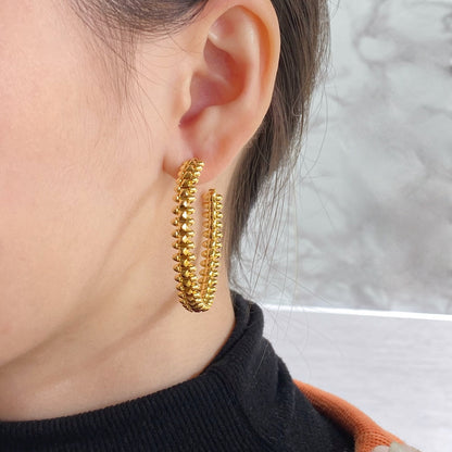[Renovia Jewelry]CLASH HOOP LARGE EARRINGS