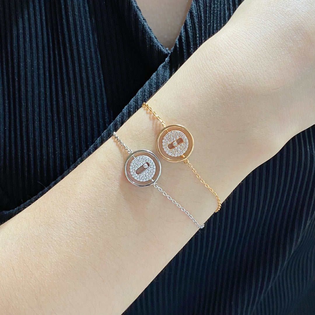 [Renovia Jewelry]LUCKY MOVE DIAMOND PAVED BRACELET