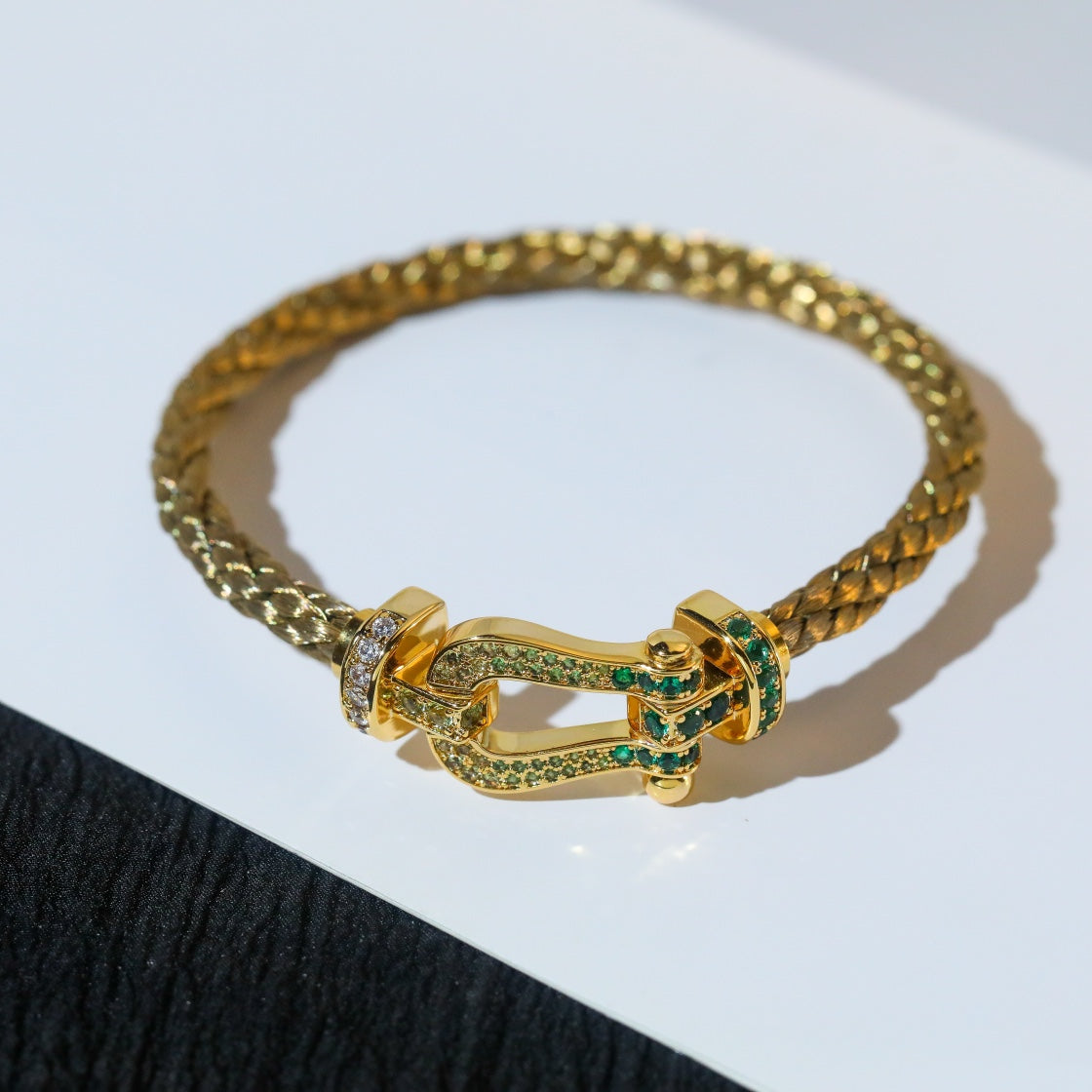 [Renovia Jewelry]FORCE 10 GOLD GREEN DIAMOND PAVED