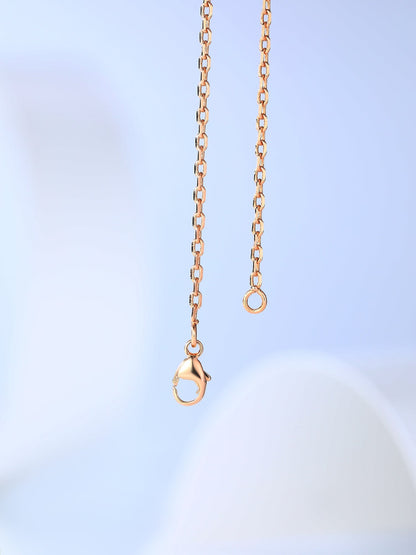 [Renovia Jewelry]H CAGE PINK GOLD NECKLACE