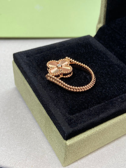 [Renovia Jewelry]CLOVER RIVERSIBLE ROSE GOLD RING
