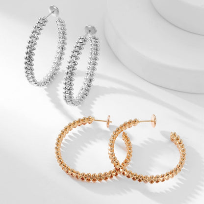 [Renovia Jewelry]CLASH HOOP LARGE EARRINGS