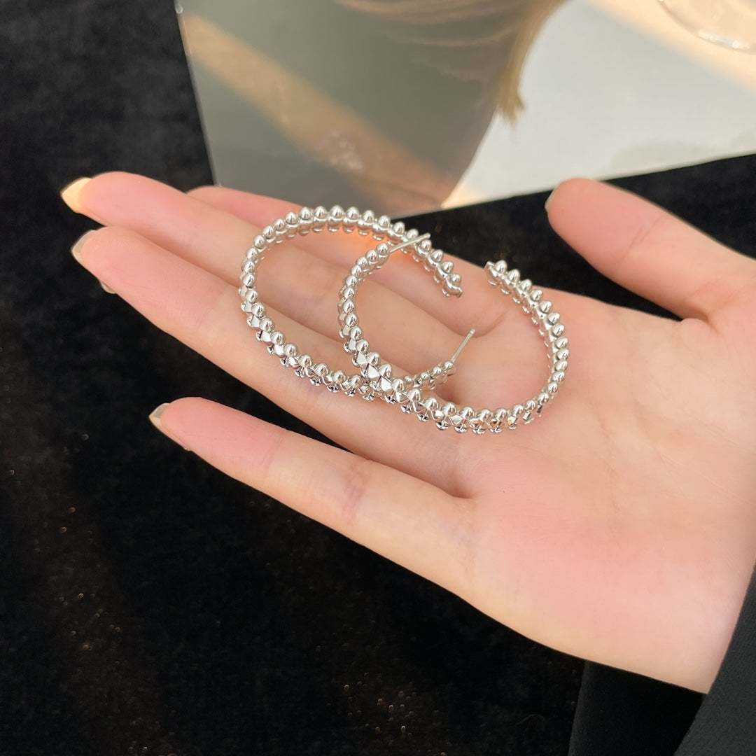[Renovia Jewelry]CLASH HOOP LARGE EARRINGS