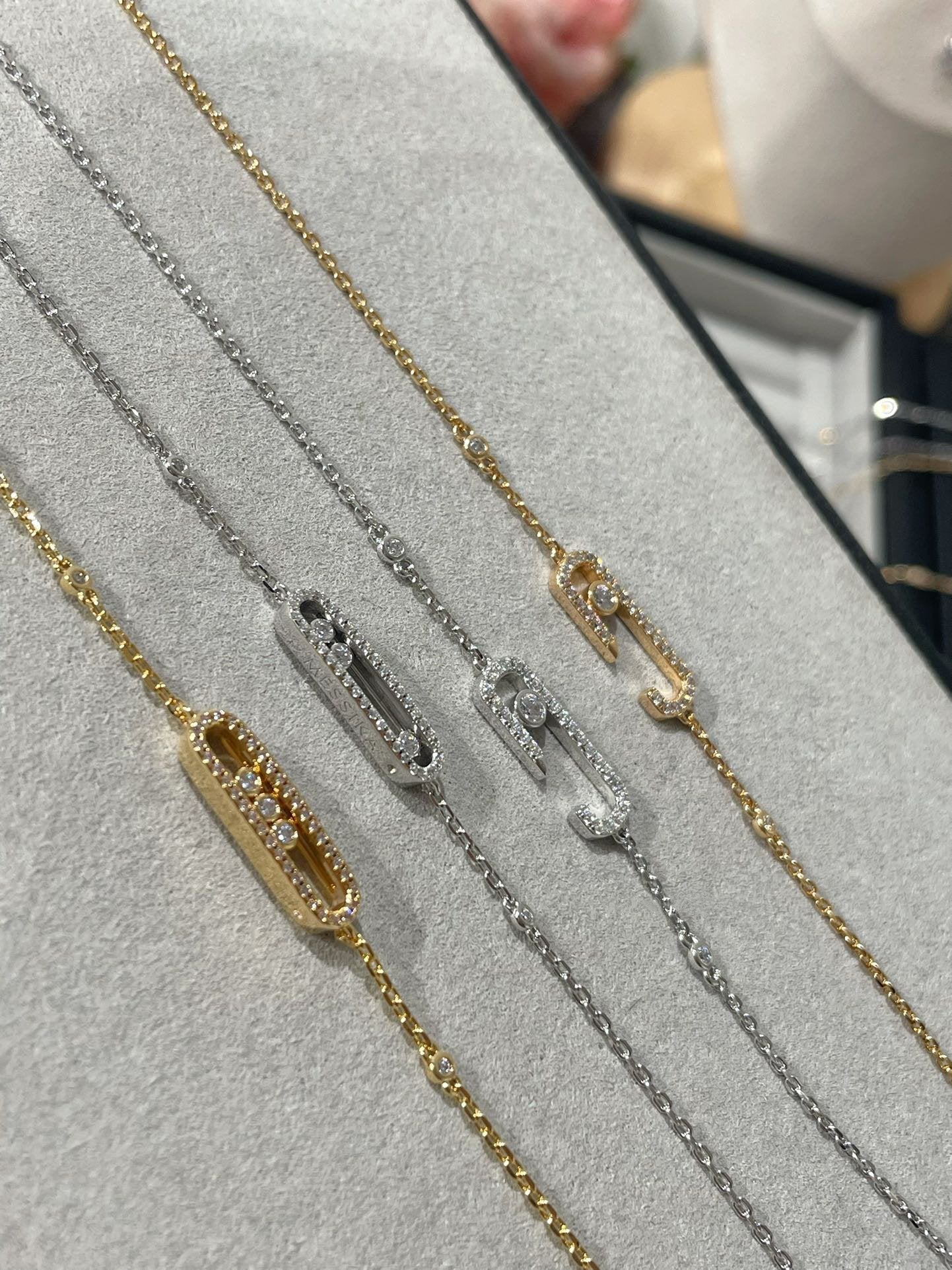 [Renovia Jewelry]BABY MOVE DIAMOND BRACELET(Adjustable length)